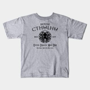 House Cthulhu (Black) Kids T-Shirt